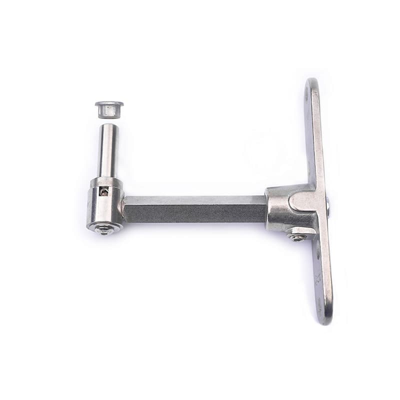 Cardine gambo registrabile per superamento spalletta con dispositivo regolo