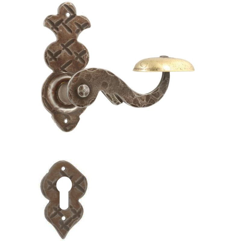 Ruggine  • Ferro • Foro cilindrico -  senza molla di ritorno 